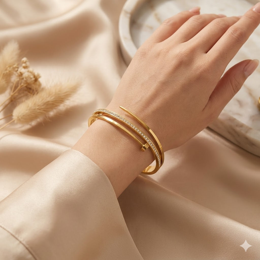 stainless steel elegant Handcuff bracelet