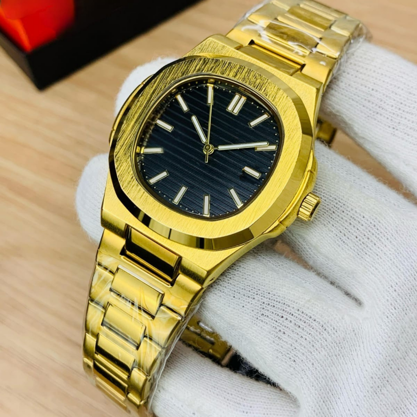 Square Nautilus Stainless Steel Watch for Men & Boys