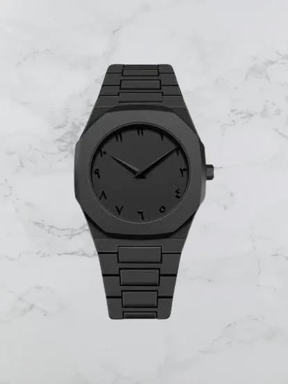 Hot Deal Pack of 2 Black Arabic Aura Watches(Fiber Lightweight)