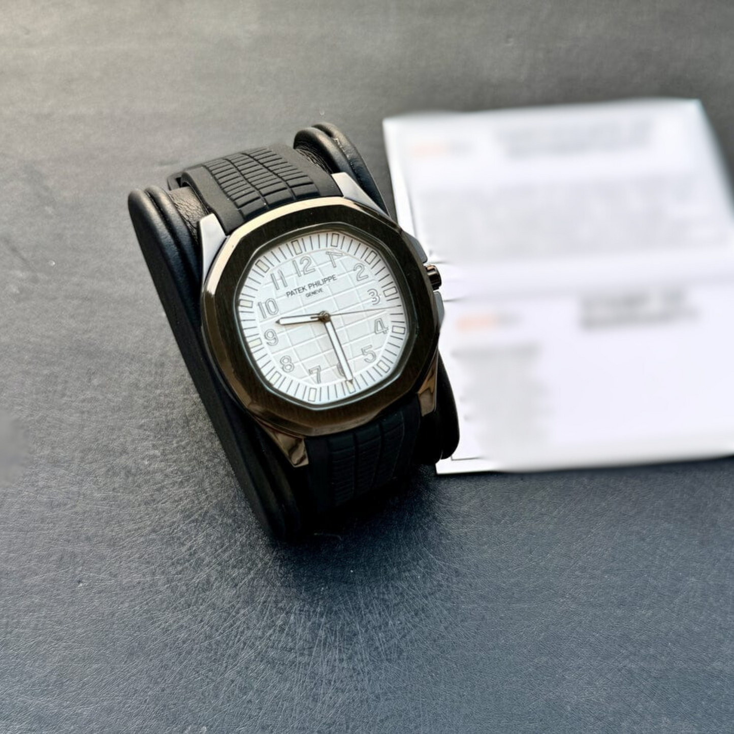 Ruber Strap Square Dial Watch for Men Boys (Without Date)