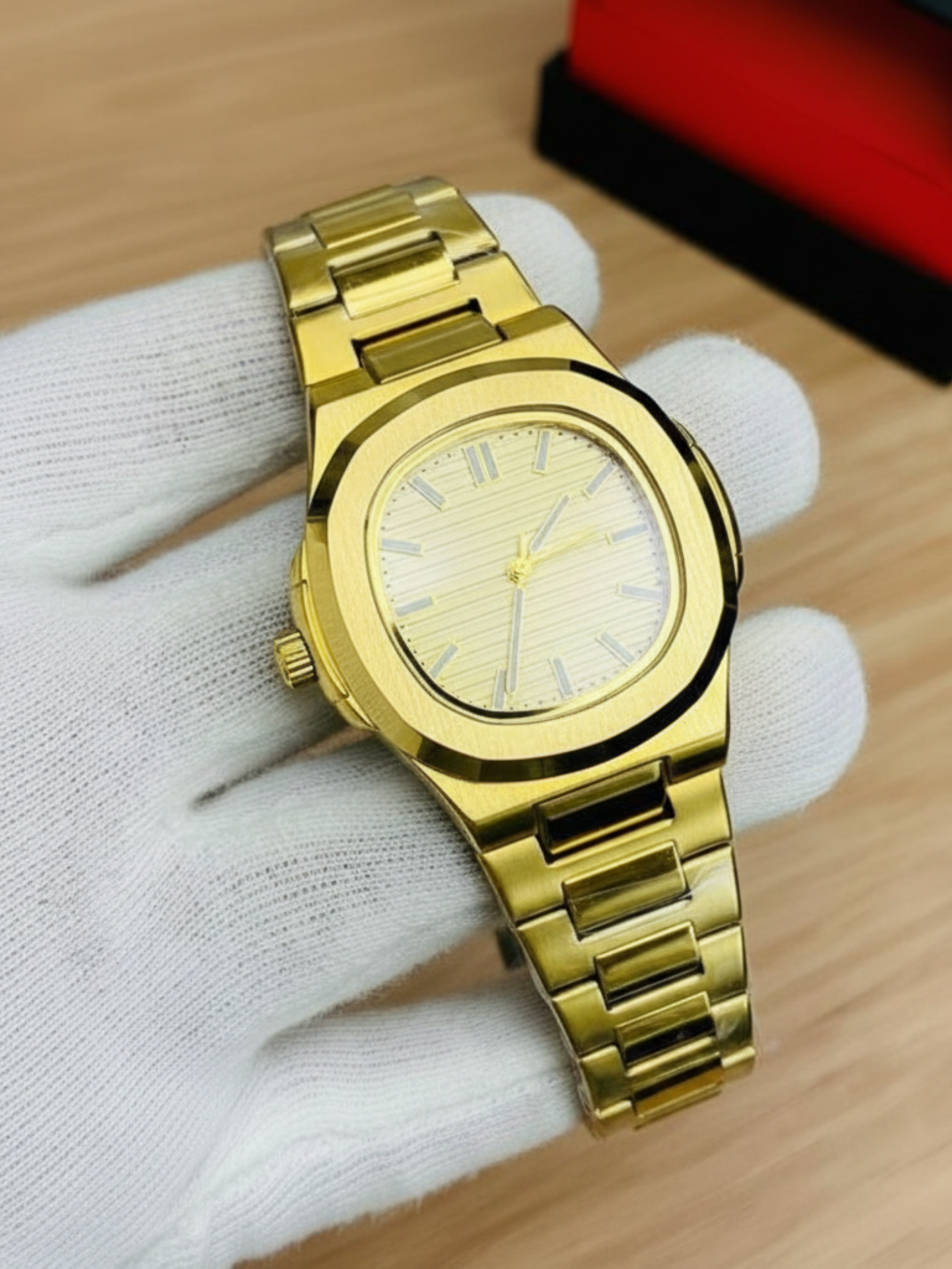 Square Nautilus Stainless Steel Watch for Men & Boys