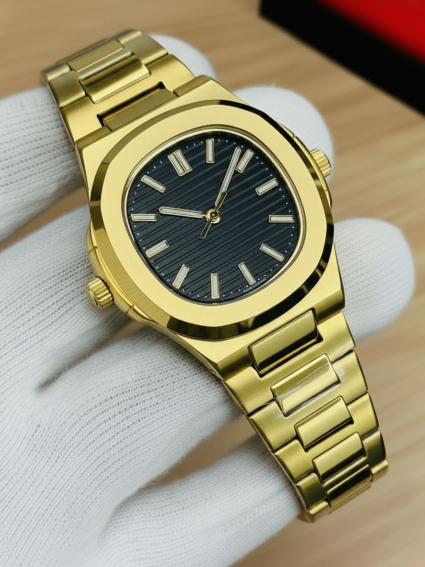 Square Nautilus Stainless Steel Watch for Men & Boys