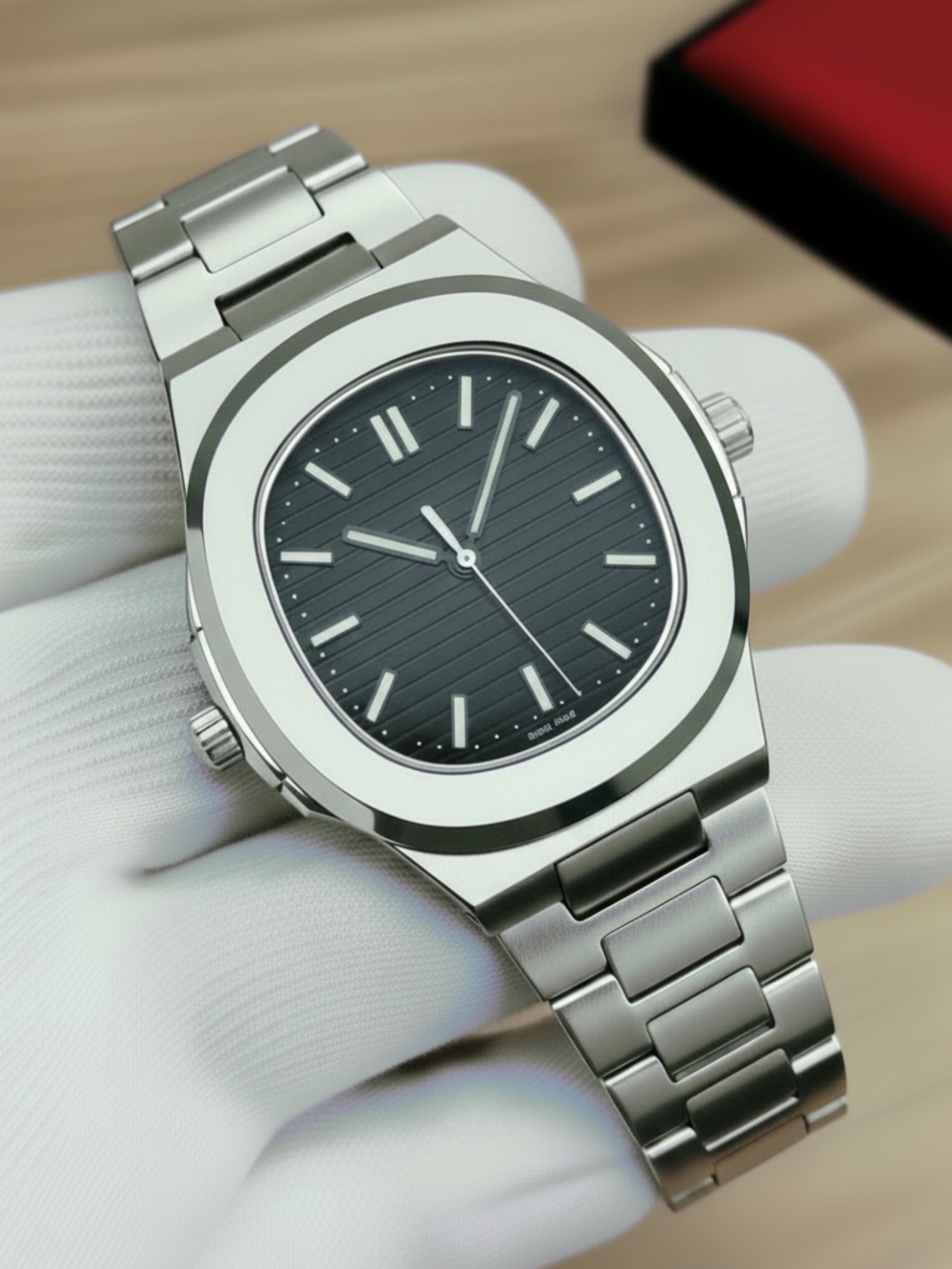 Square Nautilus Stainless Steel Watch for Men & Boys