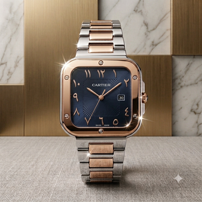 CARTIER Tank Watch with Arabic Index Dial – Premium Stainless Steel Bracelet