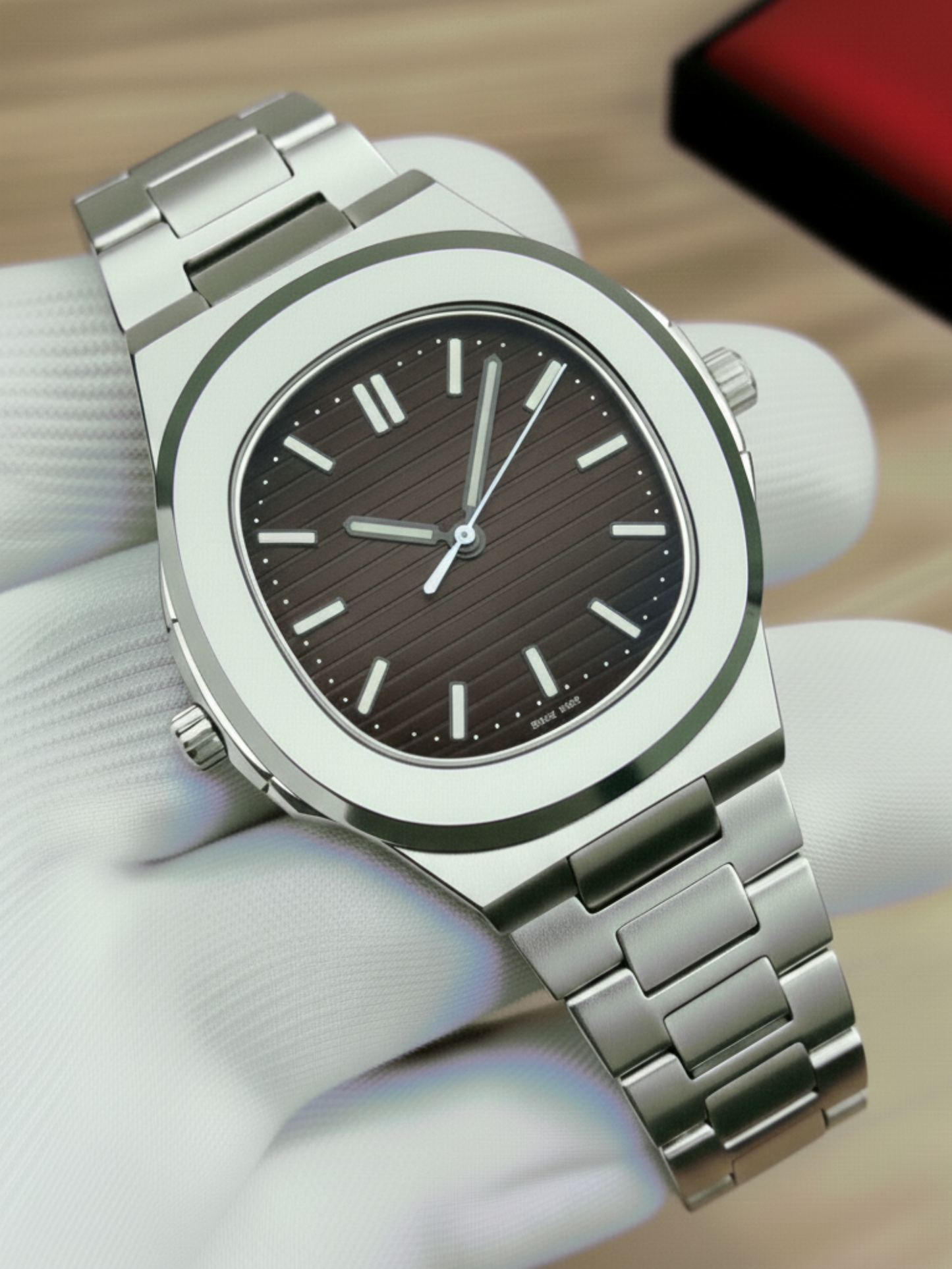Patek Square Nautilus Stainless Steel Watch for Men & Boys