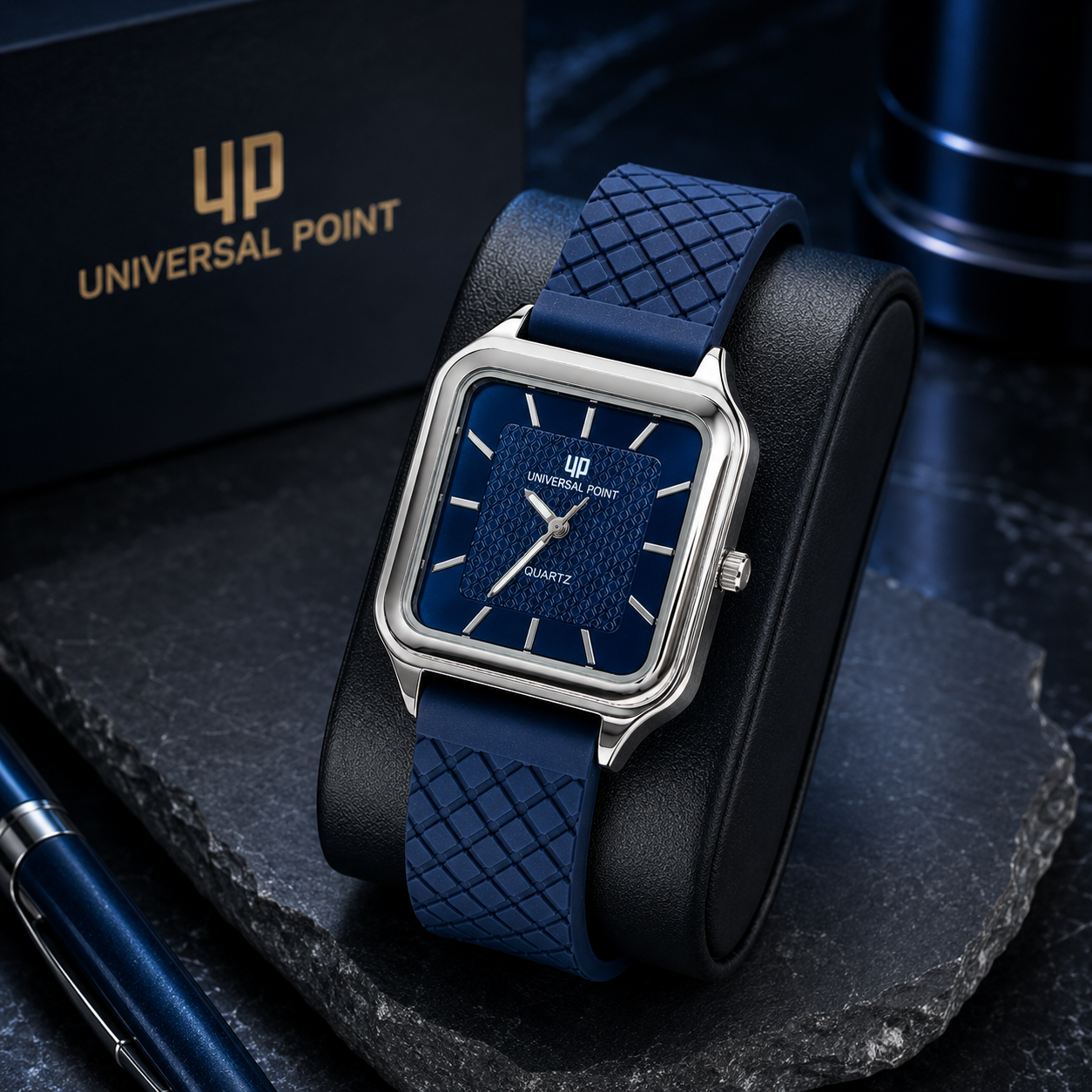 Universal Point Square Dial Premium Watch- MEGNET STRAP