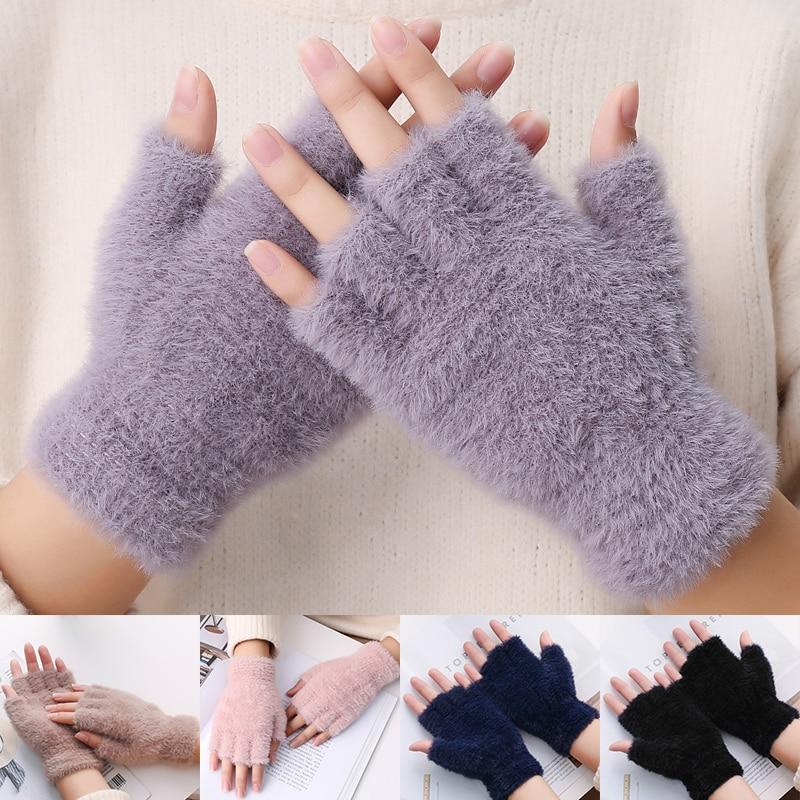 Half Finger Gloves for Women Girls