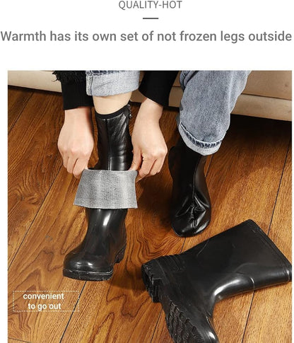 Warm Leather Socks Zipper Moza for Men Women