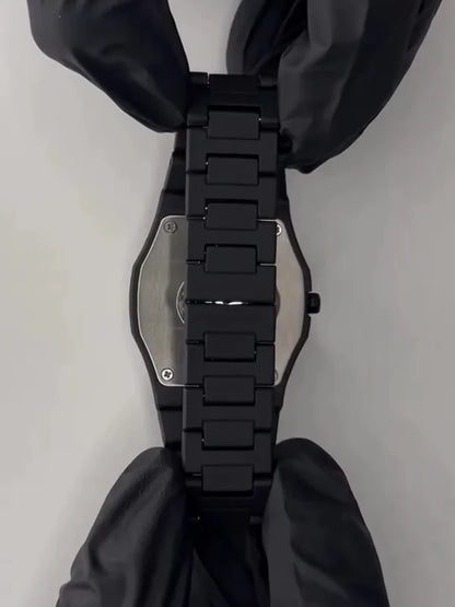Black Aura Arabic Watch In White Dail Fiber 44gm(Limited Edition)