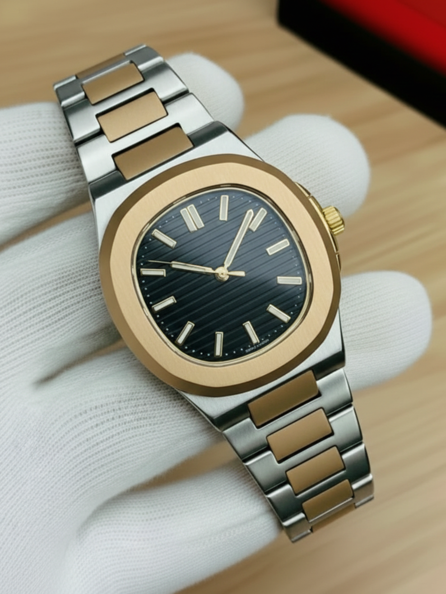 Square Nautilus Stainless Steel Watch for Men & Boys