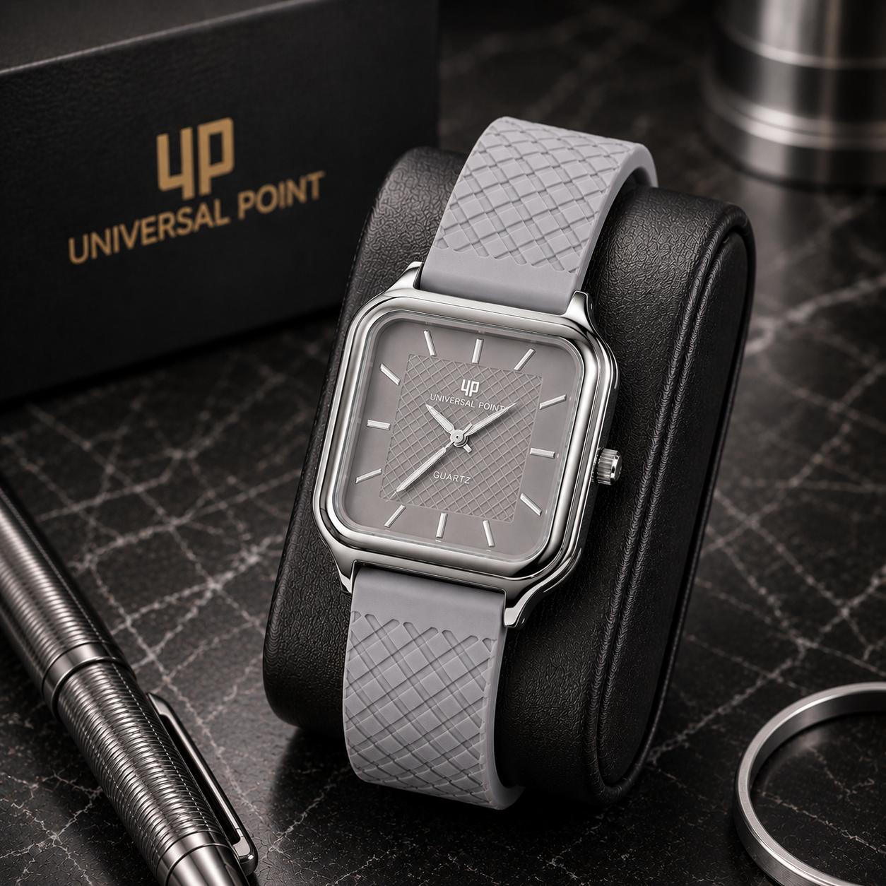 Universal Point Square Dial Premium Watch- MEGNET STRAP