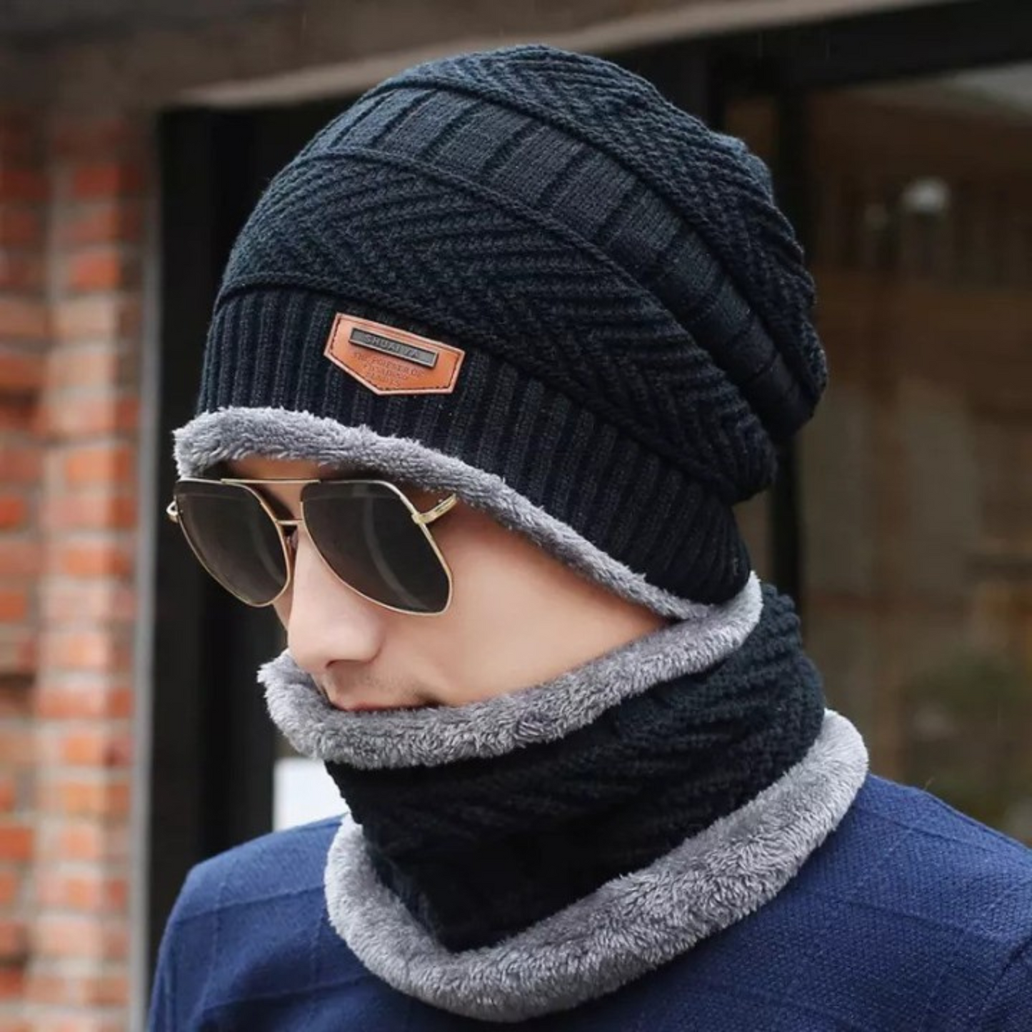 Beanie cap-Wool cap with neck warmer for men women| Winter cap for Unisex