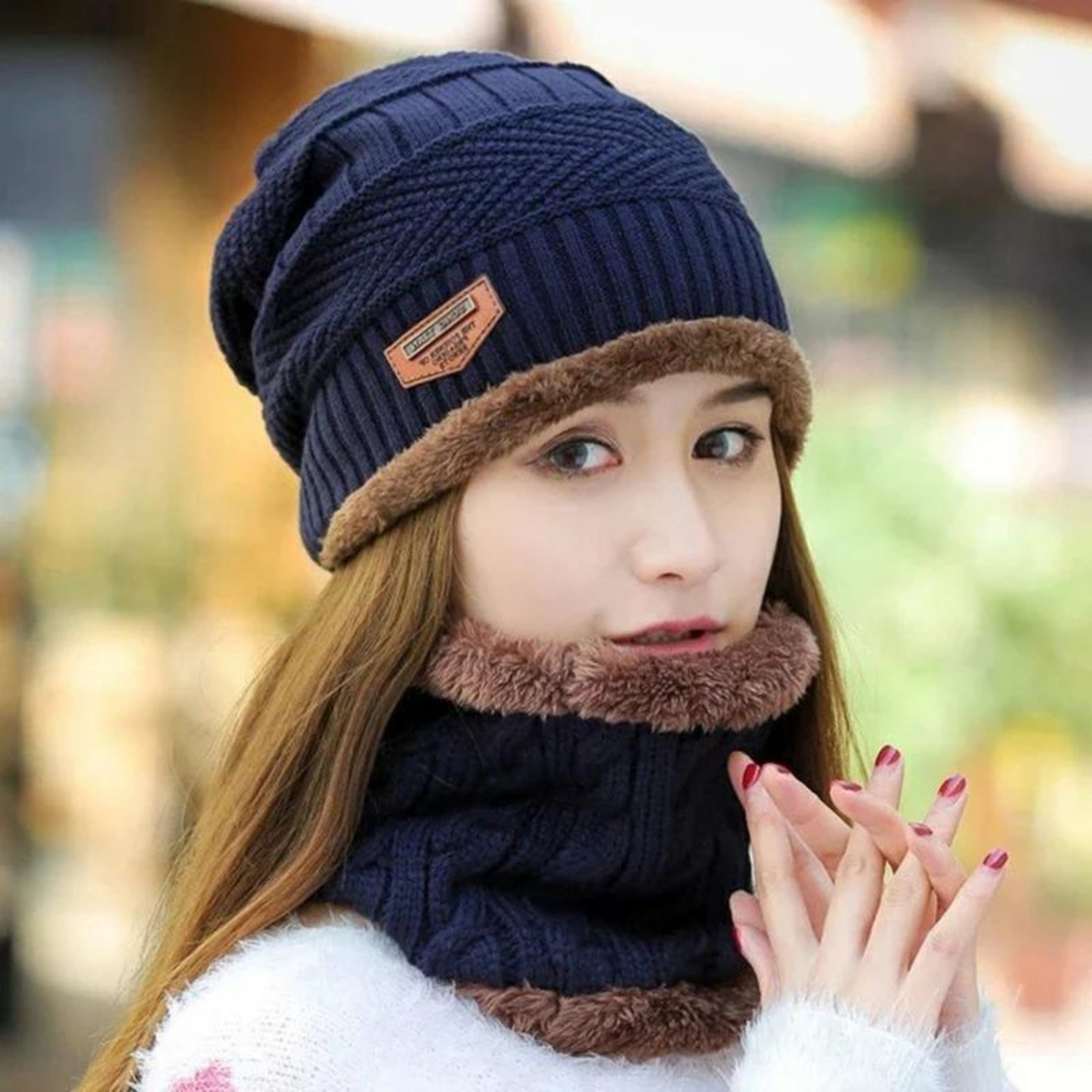 Beanie cap-Wool cap with neck warmer for men women| Winter cap for Unisex