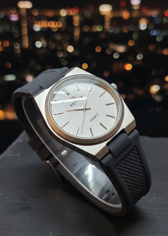 Silicone Tape Student Watch Men's Wristwatch Fashion Calendar Men's Watch