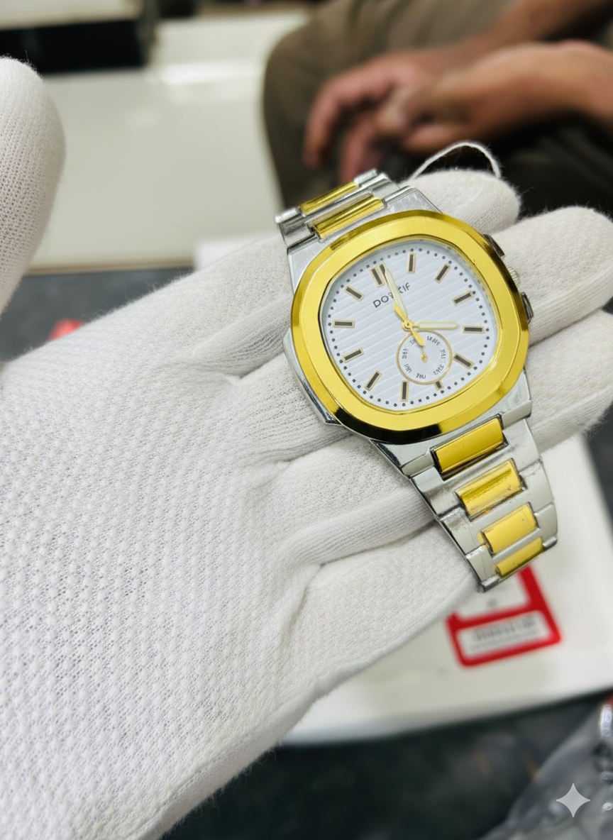 Square Nautilus Stainless Steel Watch for Men & Boys