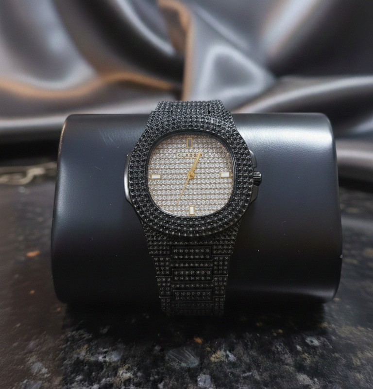 Trendy Square Diamond Iced Out Watch for Men Women - Stainless Steel Classic Wristwatch