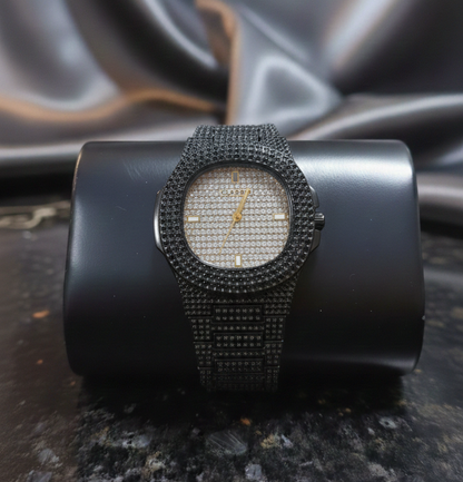 Trendy Square Diamond Iced Out Watch for Men Women - Stainless Steel Classic Wristwatch
