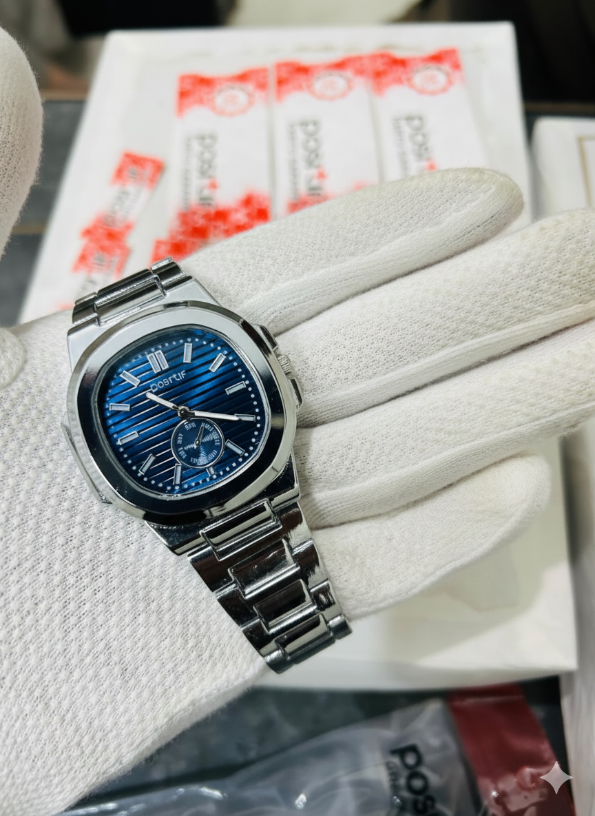 Square Nautilus Stainless Steel Watch for Men & Boys