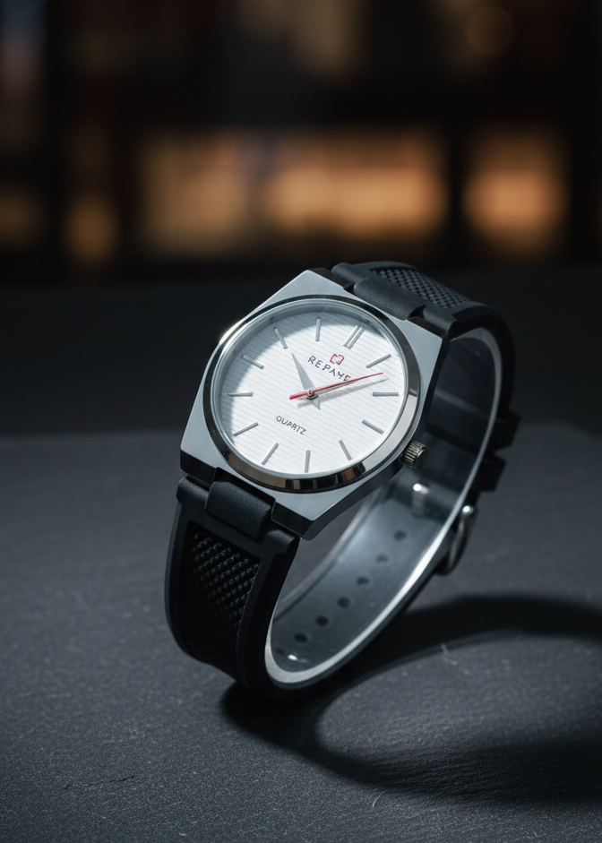 Silicone Tape Student Watch Men's Wristwatch Fashion Calendar Men's Watch