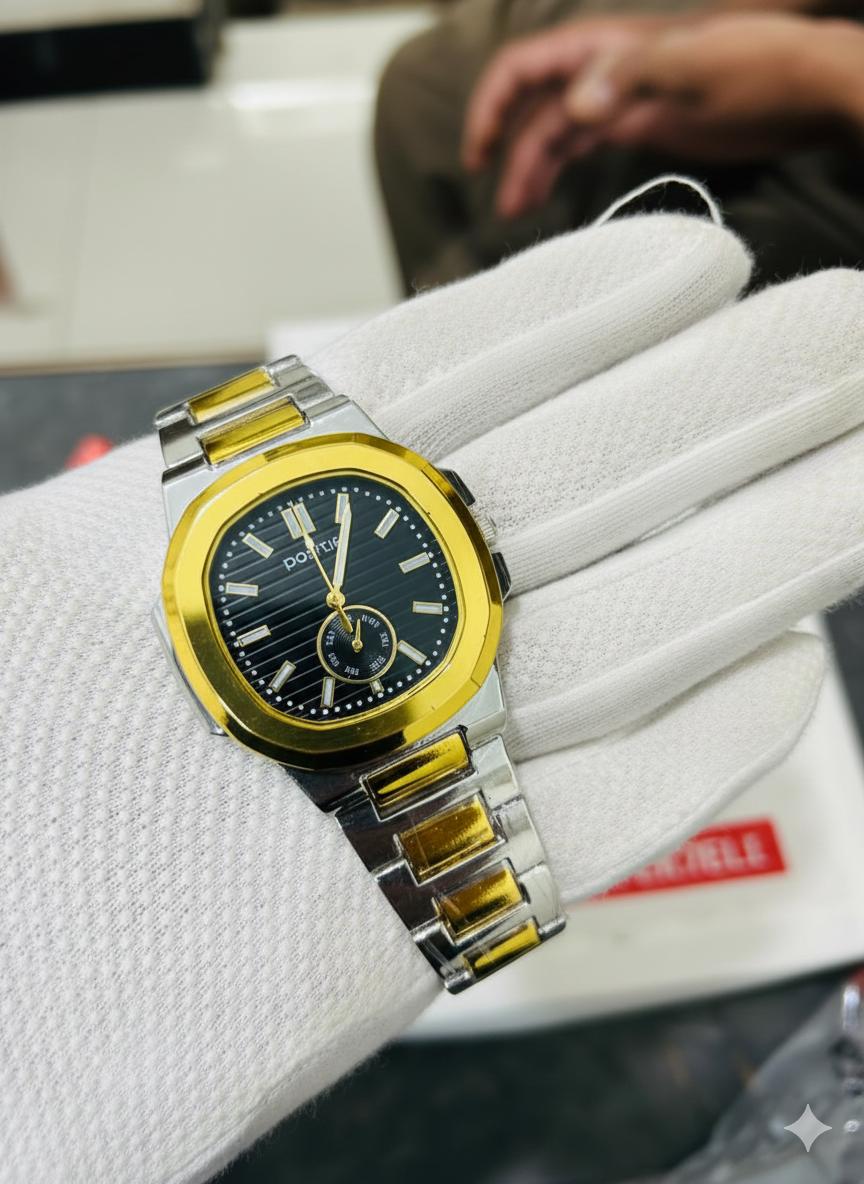 Square Nautilus Stainless Steel Watch for Men & Boys