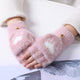 Women Winter Fingerless Gloves | Fluffy Plush Convertible Gloves | Soft Winter Warm Half Finger Gloves