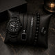 Men’s Luxury Black Watch & Accessories Combo – 5 Piece Premium Style Set