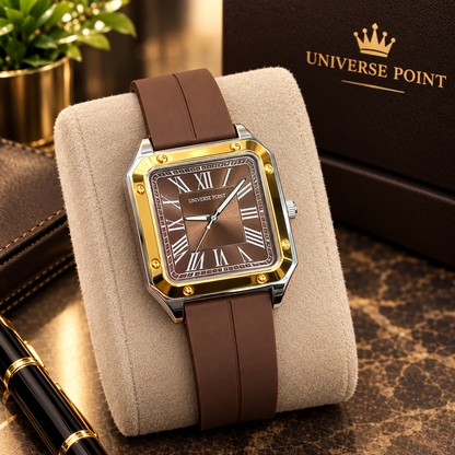 Luxury Square Dial Premium Silicone Strap Watch for Men