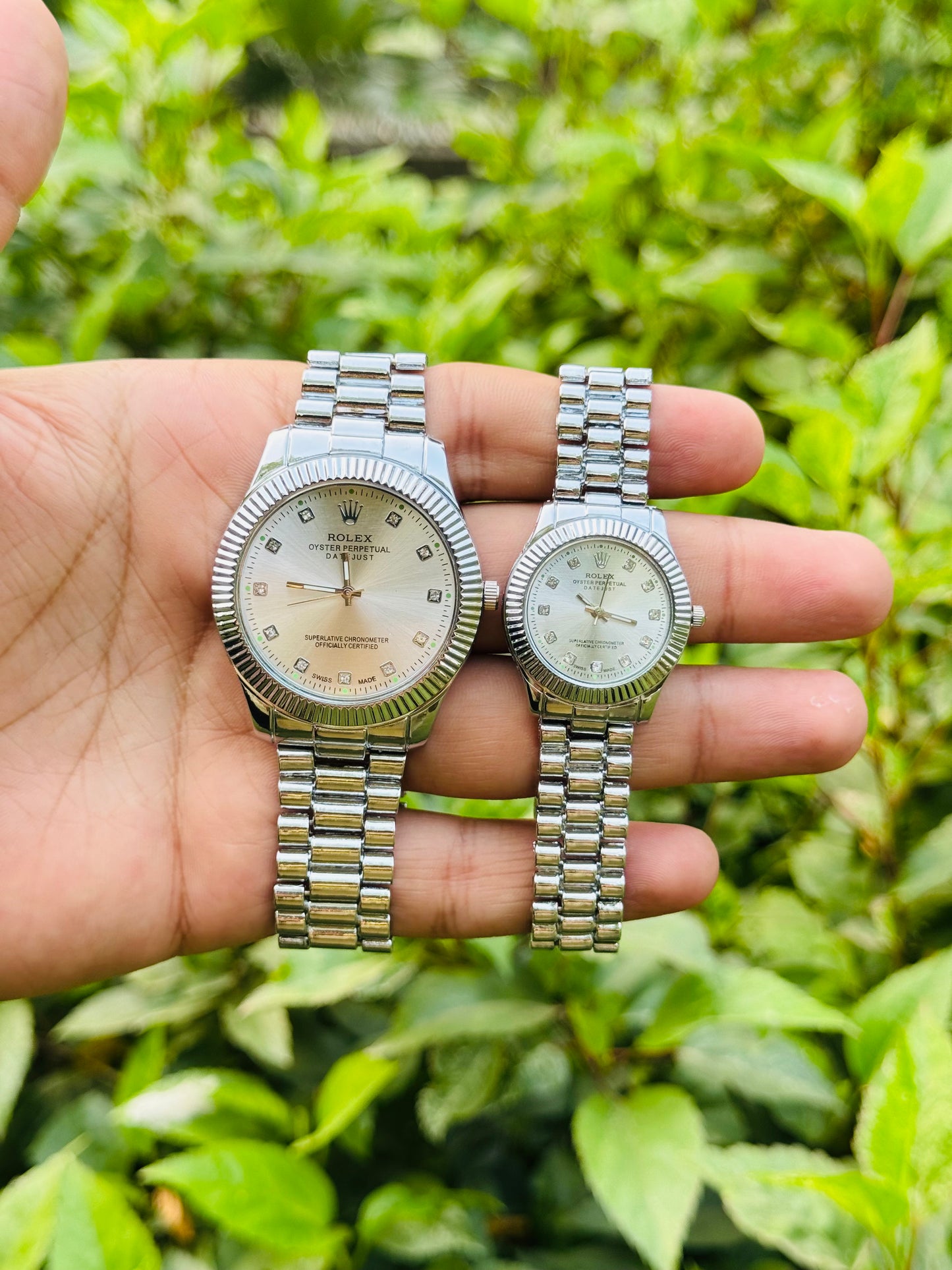 Rolex Stainless Steel Couple Watch