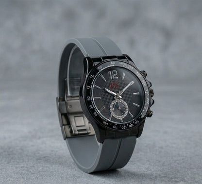 Round Dial Rubber Silicone Strap Watch with Magnet Lock