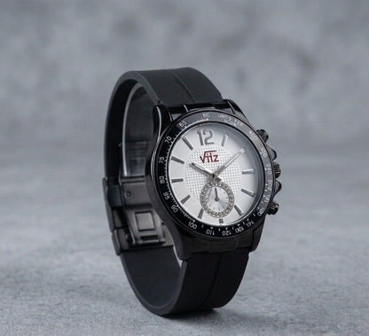 Round Dial Rubber Silicone Strap Watch with Magnet Lock