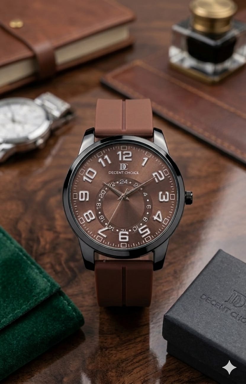 Dual-Scale Dial Watch with Magnetic Quick-Fit Band