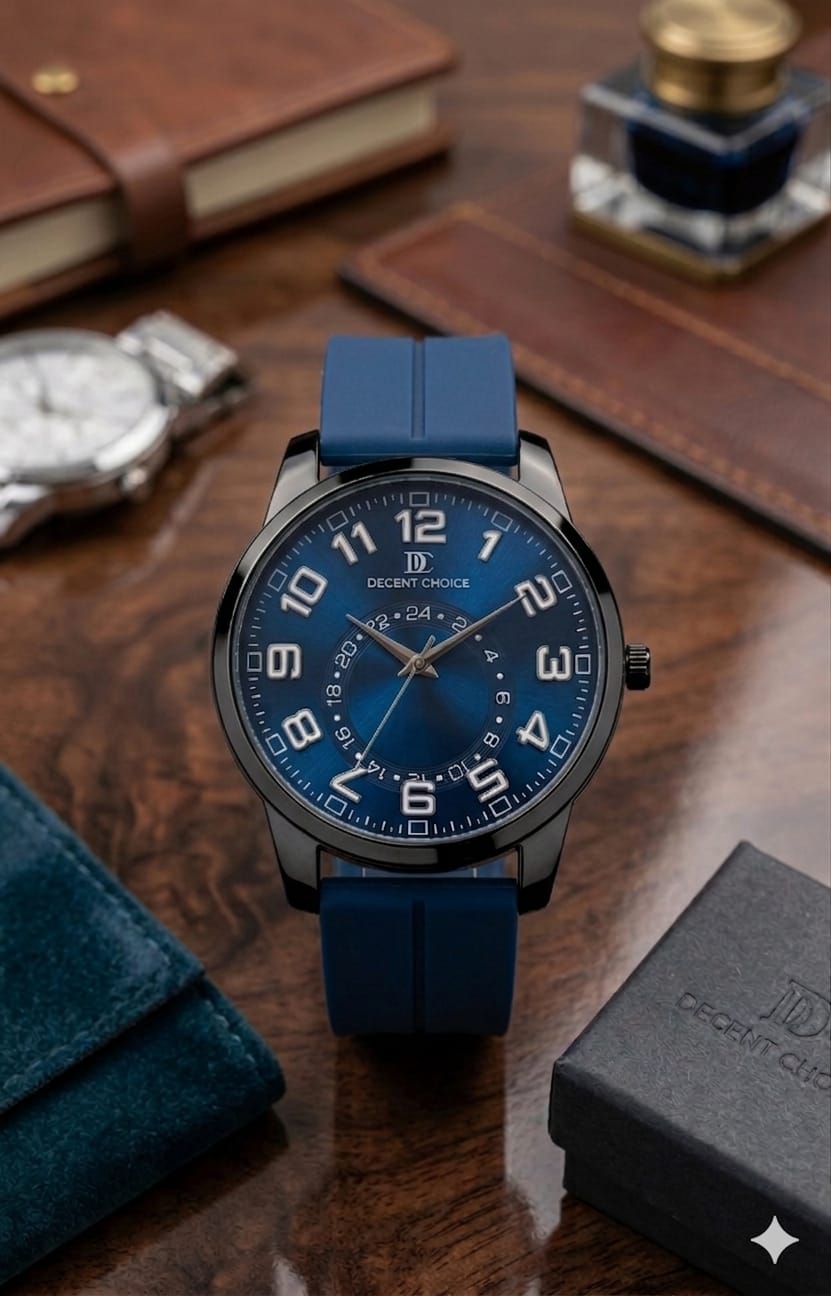 Dual-Scale Dial Watch with Magnetic Quick-Fit Band
