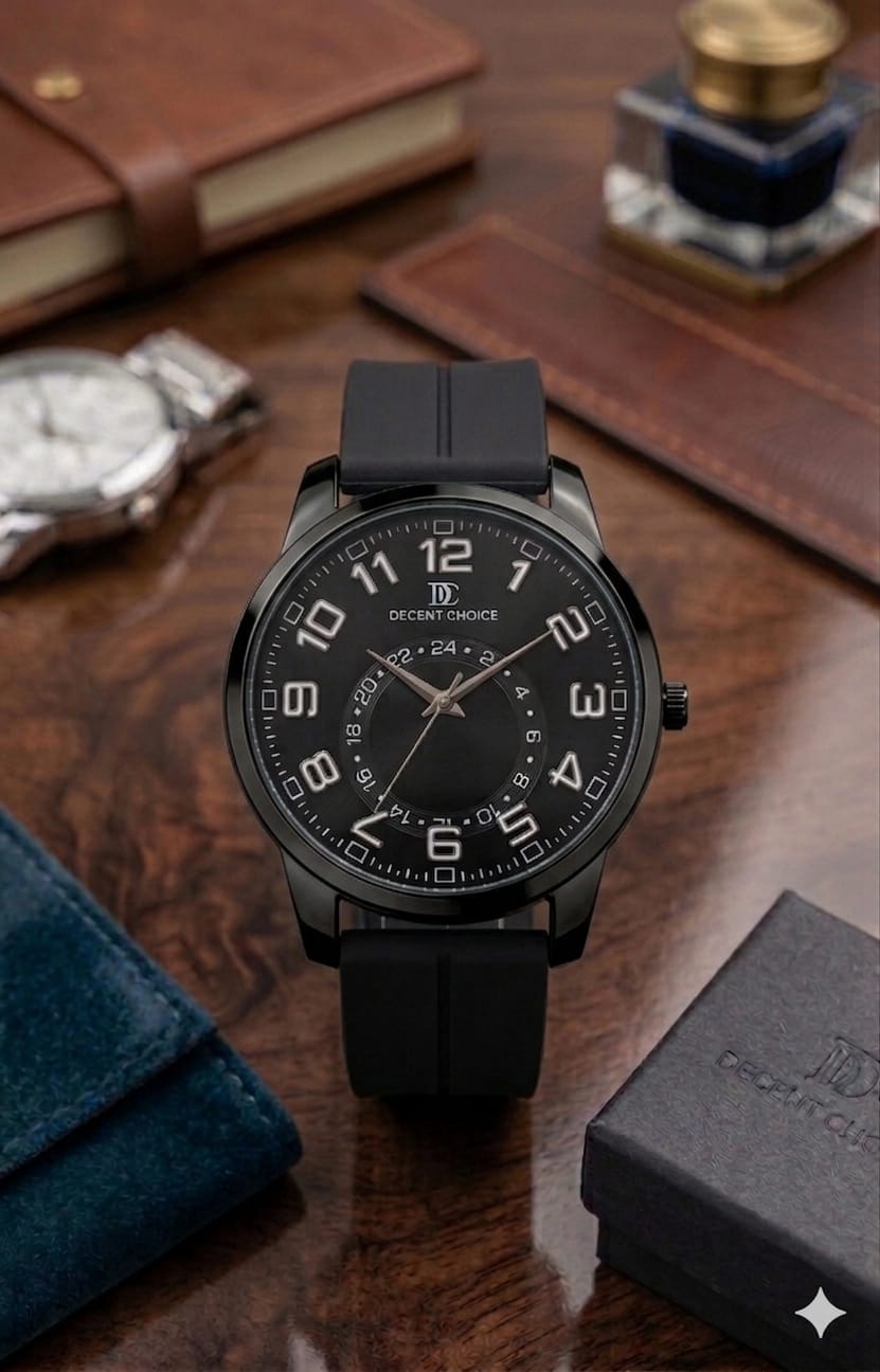 Dual-Scale Dial Watch with Magnetic Quick-Fit Band