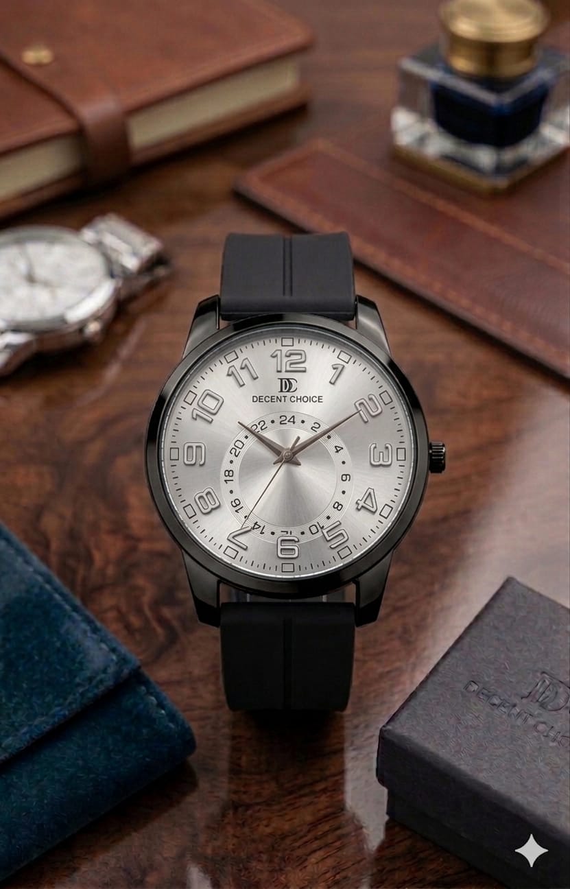 Dual-Scale Dial Watch with Magnetic Quick-Fit Band