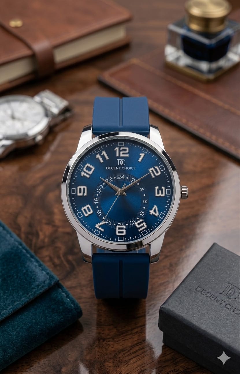 Dual-Scale Dial Watch with Magnetic Quick-Fit Band
