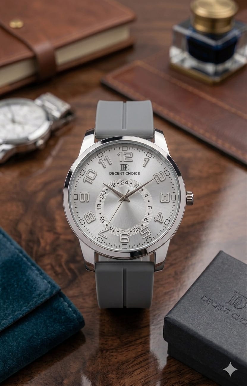 Dual-Scale Dial Watch with Magnetic Quick-Fit Band
