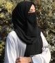 Hijab Set, Hijab with Same Niqab patti Set For Girls and Women