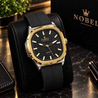 NOBEL Premium Luxury Men’s Watch – Silicone Strap with Magnetic Lock