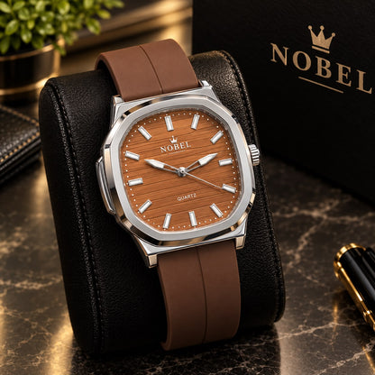 NOBEL Premium Luxury Men’s Watch – Silicone Strap with Magnetic Lock