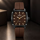 Noble Collection Luxury Square Dial Watch for Men – Premium Silicone Strap with Magnetic Lock
