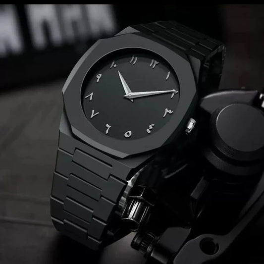 Black Aura Arabic Watch In White Dail Fiber 44gm(Limited Edition)